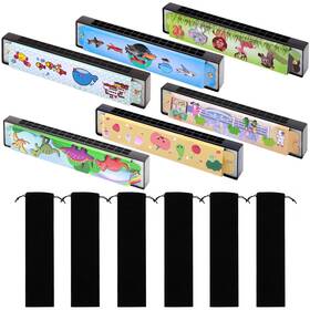 S185 Scoryule 6 Styles Harmonicas With Storage Bags Lightweight Cartoon Harmonica Dou