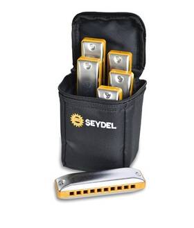 10316s2024 Seydel Blues Harmonica Set - Session Steel Summer 2024 Edition Of 6 Free