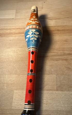 Signed 599683497434 Fyeil Woodwind Flute Colorful Hand Made 6 Hole Gorgeous Craftsmanship