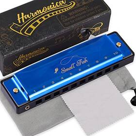 Vc-a3-37438 Small Fish Harmonica For Kids Toddlers And Adults Beginners Blues Musical Instrument To