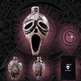 Sokurdeg 733557394062 Spooky Aztec Death Skull Scream Loud Human War Halloween White02
