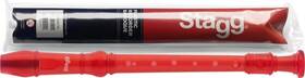 Stagg 882030209437 Soprano Recorder With Baroque Fingering Translucent Red