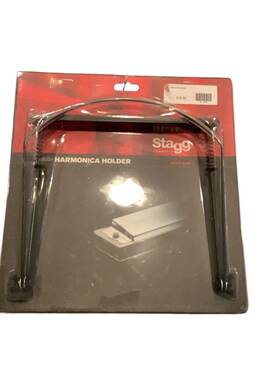 Hah-800 Stagg Hah800 Model Hands Free Chrome Harmonica Holder - For Almost Any Harp