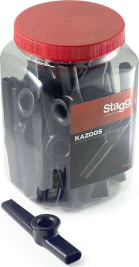 Kazoo-30 Stagg Box Of 30 Black Plastic Kazoos