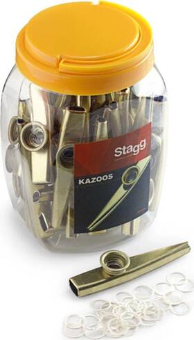 Metal-30 Stagg Box Of 30 Golden Metal Kazoos