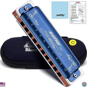 B01fz1ycz2 Stanley 10 Hole Diatonic Harmonica In Key Of C With Blue Case - Blues Harp For All