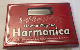 Sterling Innovation 781402760723 How To Play The Harmonica - Instruction Song Book Cloth Pouch And -new
