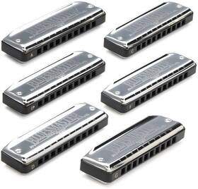 Mr-250-sn-u Suzuki Mr-250 Bluesmaster 10-hole Diatonic Harmonicas - 6-piece Set
