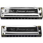 Swan Blues Harmonica For Beginner Diatonic 10 Hole 20 Tone Chromatic C Key 753210164160