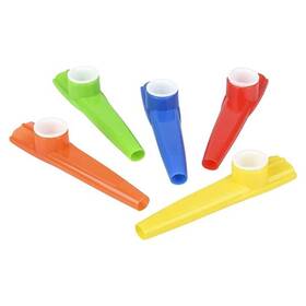 The Dreidel Company Lff524 Plastic Kazoos Musical Instruments With 12-pack Yellow Orange Blue Green Red