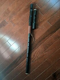 Tb022d Tony Dixon Irish Low D Whistle Flute Duo Dual Set. Tuneable Custom Leather