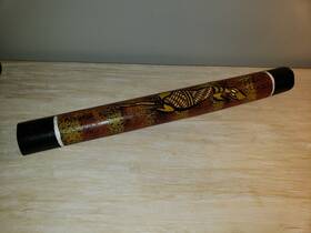 01059 Topdidgeridoo 24 Inch Aboriginal Didgeridoo Hand-carved Painted Lizard Australian Souvenir