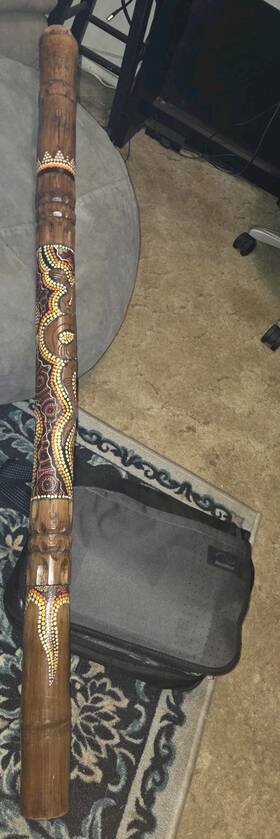 02005-e Topdidgeridoo.com Aboriginal Didgeridoo Snake Handcarving Bag 47 Inch