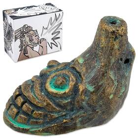 V2croft 717382484006 Aztec Death Whistle Loudest Authentic Human Sounding Scream Turquoise And Gold