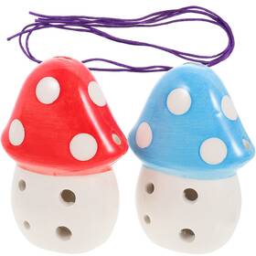 G351jq34u31od0p0920p3 Vaguelly 2pcs 6 Holes Ocarina Mushroom Shape Masterpiece Collectible Alto C Ceramic Ocari