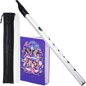 Md-6ksc Vixxnoxx Irish Tin Whistle In C Key With Music Book And Bag 6-hole Of Silver Best Usa