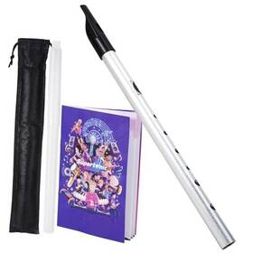 Vixxnoxx Md-6ksd Irish Tin Whistle In D Key With Music Book And Bag 6-hole Of Silver