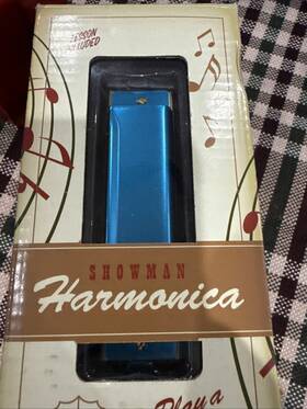 Wembley 017149685296 Showman Harmonica 10 Hole Diatonic Brass Reed Plate