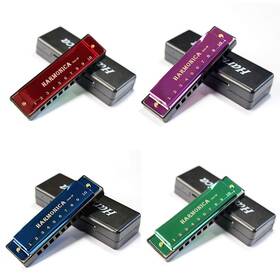 Sn001 Yoksas 4pcs Harmonicas Set C Key 10 Hole With Case Cleaning Cloth For Adults Beginne