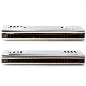 Sw24-12c Yueko Swan 2-in-1 Dual-sided Tremolo Harmonica Mouth Organ Dural Key Of C&g 24 Doub