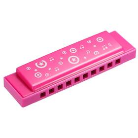 Zaplyte 723115547498 Translucent Harmonica Assorted Colors 10 Holes Pink Abs Harp Mouth