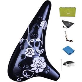 Zycsktl 464092379634 Idyllic Rose-relief Submarine-shaped Ocarina Beginners 12 Hole Alto C Flute
