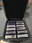 Johnson The Blues King Diatonic Harmonica Pack Of 12 With Carrying Case. Fixed Price $89.99.