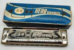 Vintage Hero Harmonica M1206 - 10 Hole Beginners Made Shanghai With Box. Fixed Price $6.39.