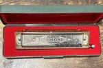 Vintage M. Hohner Super Chromonica Made Germany With Case. Fixed Price $300.00.