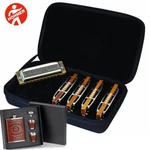 Hohner Of Blues Cob Harps 5 Pack Harmonica Set Key C,g,a,d,e With Flask. Fixed Price $235.49.