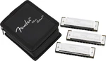 Fender Blues Deluxe Harmonica Pack Of 3 With Case - Keys C, G,. Fixed Price $39.99.