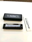 Hering Black Blues 10-HOLE Harmonica Key Of. Fixed Price $49.95.