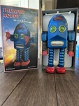 Classic Thunder Robot 11.5" Blue Tin Toy / Battery Op - Schylling Collectors. Fixed Price $75.00.