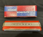 Vintage 1940'S Hohner Echo Elite Harmonica Key Of & Art Deco W/original Box. Fixed Price $59.95.