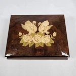 Rare Vintage Double Stamp San Francisco Music Box Wooden Swan Flower Inlaid. Fixed Price $101.25.
