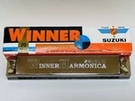 Winner 20-HOLE Harmonica Suzuki Double Reed Used Compact 27X154X23MM 66K. Fixed Price $55.73.