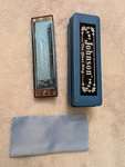 Johnson BK-520-C Blues King Harmonica, Key Of Single Harp With Case. Fixed Price $15.00.