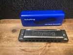Schylling, Blues Folk Harmonica, 10 Holes, Key Of With Case. Fixed Price $5.10.