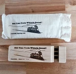 Wooden Toy Old Train Whistle Sound, Channel Crafted Fun With Bag 5.50" Long. Fixed Price $9.98.