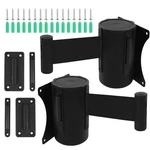Wall Mount Retractable Belt Barrier 2 Pack, Trrezon 16 - Black. Fixed Price $55.02.