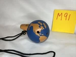 Peruvian Ocarina Whistle Clay Flute Earth Globe Painted Musical Instrument. Fixed Price $29.99.