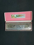 Vintage Hohner Echo Harp Harmonica 5696 C/g Bell Metal Reeds Box & Wrap Nos. Fixed Price $139.97.