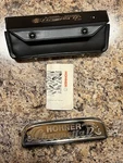 Hohner Chrometta 12 Chromatic Harmonica Key Silver With Case & Manual. Fixed Price $84.00.