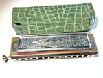 1970'S Vintage M.hohner Super Chromonica 270-C 12 Key Of Hole Harmonica Green. Fixed Price $69.99.