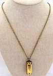 Gold-tone Necklace With Kaine Miniature Harmonica Pendant. Fixed Price $29.99.