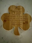 Celtic Irish Shamrock Wooden Carving Wall Hanging Plaque With Blessing. Fixed Price $15.00.