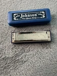 Johnson Blues King 10 Hole Harmonica Key Of D With Case. Fixed Price $9.99.