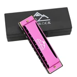 Eastrock Blues Harmonica Mouth Organ 10 Hole Key With Case, Diatonic Pink. Fixed Price $18.61.