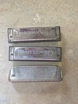 3 Vintage Hohner Harmonicas Marine Band, Golden Melody & Blues Harp G/c/g Keys. Fixed Price $20.00.