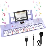 Keyboard, 61 Upgrade Kids Pianos Music Toy With Light-up Keys & Pro.... Fixed Price $90.07.